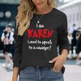 カレンハロウィンコスチューム-面白いと言ってマネージャーに話しかける 長袖Tシャツ 彼女への贈り物
