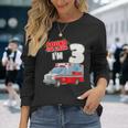 キッズ Ems 車 3歳の誕生日シャツ 3歳 救急車 長袖Tシャツ 彼女への贈り物