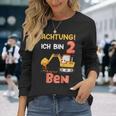 キッズ 男の子用名前入りディガーシャツ 2歳の誕生日 男の子 2歳 長袖Tシャツ 彼女への贈り物