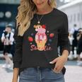クレヨンしんちゃん ひまわりとアイスクリームしんちゃんのティータイム 長袖Tシャツ 彼女への贈り物