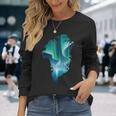 グリーンランド オーロラ ヌーク 北極 オーロラ シーン バケーション 長袖Tシャツ 彼女への贈り物