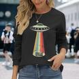 グルームネバダ湖レトロトップシークレットエリア 51 Ufo Uap エイリアン 長袖Tシャツ 彼女への贈り物