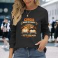 コーギー ミーム 犬 コーギー 犬 態度 スリーピーコーギー 長袖Tシャツ 彼女への贈り物