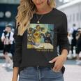 ゴッホ ひまわりの黒猫 絵画アート 長袖Tシャツ 彼女への贈り物