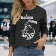 ゴミ箱パンダ 二日酔い ソーシャルメディア 狂った酔ったアライグマ 長袖Tシャツ 彼女への贈り物