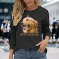 ゴールデンレトリバーの顔 ゴールデンレトリバーの犬の恋人 長袖Tシャツ 彼女への贈り物
