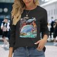 サカバンバスピス フィッシュミーム 怪獣 長袖Tシャツ 彼女への贈り物