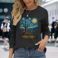 サグアロ国立公園にインスパイアされた星空の夜の冒険 長袖Tシャツ 彼女への贈り物