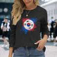 サッカーボール 韓国国旗付き 長袖Tシャツ 彼女への贈り物