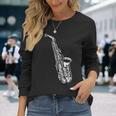 サックス サックス奏者 ミュージシャン サックス奏者 楽器 長袖Tシャツ 彼女への贈り物