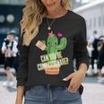 サボテンフリーハグ 思いやり 長袖Tシャツ 彼女への贈り物