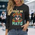 シンコ デ マヨ スケルトン ラ カトリーナ カラベラ フローラル メキシカン 長袖tシャツ 長袖Tシャツ 彼女への贈り物