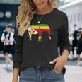 ジンバブエ 国旗 国 国籍 ジンバブエ 長袖Tシャツ 彼女への贈り物
