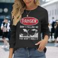 スキューバダイビング ダイバー Danger Don't Follow Me You Won't Make It 長袖Tシャツ 彼女への贈り物
