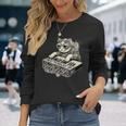 スチームパンク 猫 演奏 シンセサイザー シンセ 子猫 テクノミュージック 長袖Tシャツ 彼女への贈り物