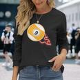 スヌーカー ビリヤードボール No9 プールプレーヤー 長袖Tシャツ 彼女への贈り物