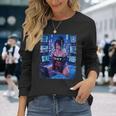 セクシーガールグラフィックtシャツ 1337 サイバーパンク ハッカーガール 長袖Tシャツ 彼女への贈り物