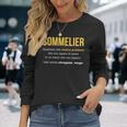 ソムリエ定義 長袖Tシャツ 彼女への贈り物