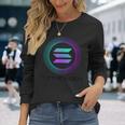 ソラナ・ソルコイン・トゥ・ザ・ムーン 長袖Tシャツ 彼女への贈り物