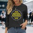タクシードライバーと皮肉キャブ運転 面白いタクシードライバー 長袖Tシャツ 彼女への贈り物