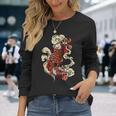 タトゥースタイル 伝統的な日本の虎 中国新年 長袖Tシャツ 彼女への贈り物