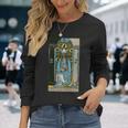 タロットカード The High Priestess ビンテージカード2 長袖tシャツ 長袖Tシャツ 彼女への贈り物