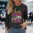 チアチアリーディングコーチ チアコーチ ミニヒューマンのチアコーチ 長袖Tシャツ 彼女への贈り物