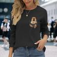 チャウチャウ愛好家のためのあなたのポケットに面白いチャウチャウ 長袖Tシャツ 彼女への贈り物