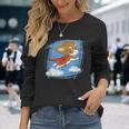 チワワ かわいい いぬ 子犬 ペット おもしろ 動物 スーパーヒーロー イラスト 長袖Tシャツ 彼女への贈り物