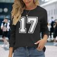 チームジャージーナンバー＃17スポーツギフト 長袖Tシャツ 彼女への贈り物