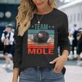 チームモグラ 動物 モグラ 長袖Tシャツ 彼女への贈り物