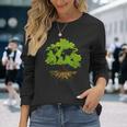ツリー世界地図自然愛好家アーボリスト庭師 長袖Tシャツ 彼女への贈り物