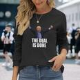 ディールは完了ですボリス・ジョンソン Brexit Deal 長袖Tシャツ 彼女への贈り物