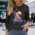 デコピン1歳おめでとう 長袖Tシャツ 彼女への贈り物