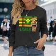 トライバル カナカ マオリ ポリネシア ティキ マスク トーテム 長袖Tシャツ 彼女への贈り物