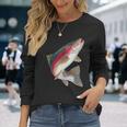 トラウトフィッシングギフトセーター フィッシャーマン ニジマス 長袖Tシャツ 彼女への贈り物
