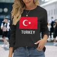 トルコの国旗 長袖Tシャツ 彼女への贈り物