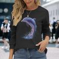 ドルフィンダイバー イルカ 海 かわいい イルカ イルカ 長袖Tシャツ 彼女への贈り物