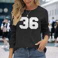 ナンバー36 スポーツジャージプレーヤー 36 ファンフロントプリント 代表チーム 長袖Tシャツ 彼女への贈り物