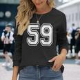 ナンバー59 59歳の誕生日ギフト選手チーム番号入りジャージ 長袖Tシャツ 彼女への贈り物