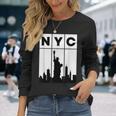 ニューヨークシティ Nyc スカイライン エンパイアステートビル 長袖Tシャツ 彼女への贈り物