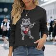 ハムスター ロックスター 動物 ギター 長袖Tシャツ 彼女への贈り物