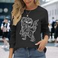 ハロウィン 面白い ミイラ恐竜 長袖Tシャツ 彼女への贈り物