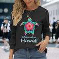ハワイアン カラフル ウミガメ マウナロア ハワイ 長袖Tシャツ 彼女への贈り物