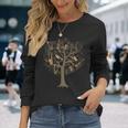 バイオリン チェロトランペット サクソフォン ハープミュージシャン用 木 長袖Tシャツ 彼女への贈り物
