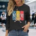 バスケットボールママコケットボウバスケットボールボール柄母の日 長袖Tシャツ 彼女への贈り物