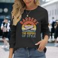バーバーズスカルプティングの自信をすべての切り取ったヘアスタイルに。 長袖Tシャツ 彼女への贈り物