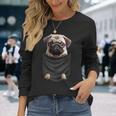 パグ 面白いtシャツ イヌ ポケット わんこ メンズ 犬好き グッズ かわいい おもしろ 面白い 服 ネタ 長袖tシャツ 長袖Tシャツ 彼女への贈り物