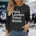 パリ東京ロンドンボウイ ギフトデザイン Bowieouvenir 長袖Tシャツ 彼女への贈り物
