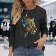 ヒョウ音楽 – 動物愛好家アートヘッドフォン アニマルレオパード 長袖Tシャツ 彼女への贈り物